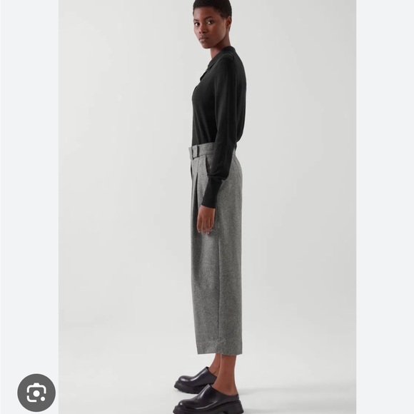 COS Wool-Blend Wide-Leg Trousers - Size 2 - Picture 9 of 9